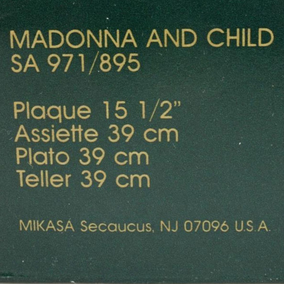 Mikasa Madonna & Child Plate Religious Plaque 15" - Picture 5 of 5